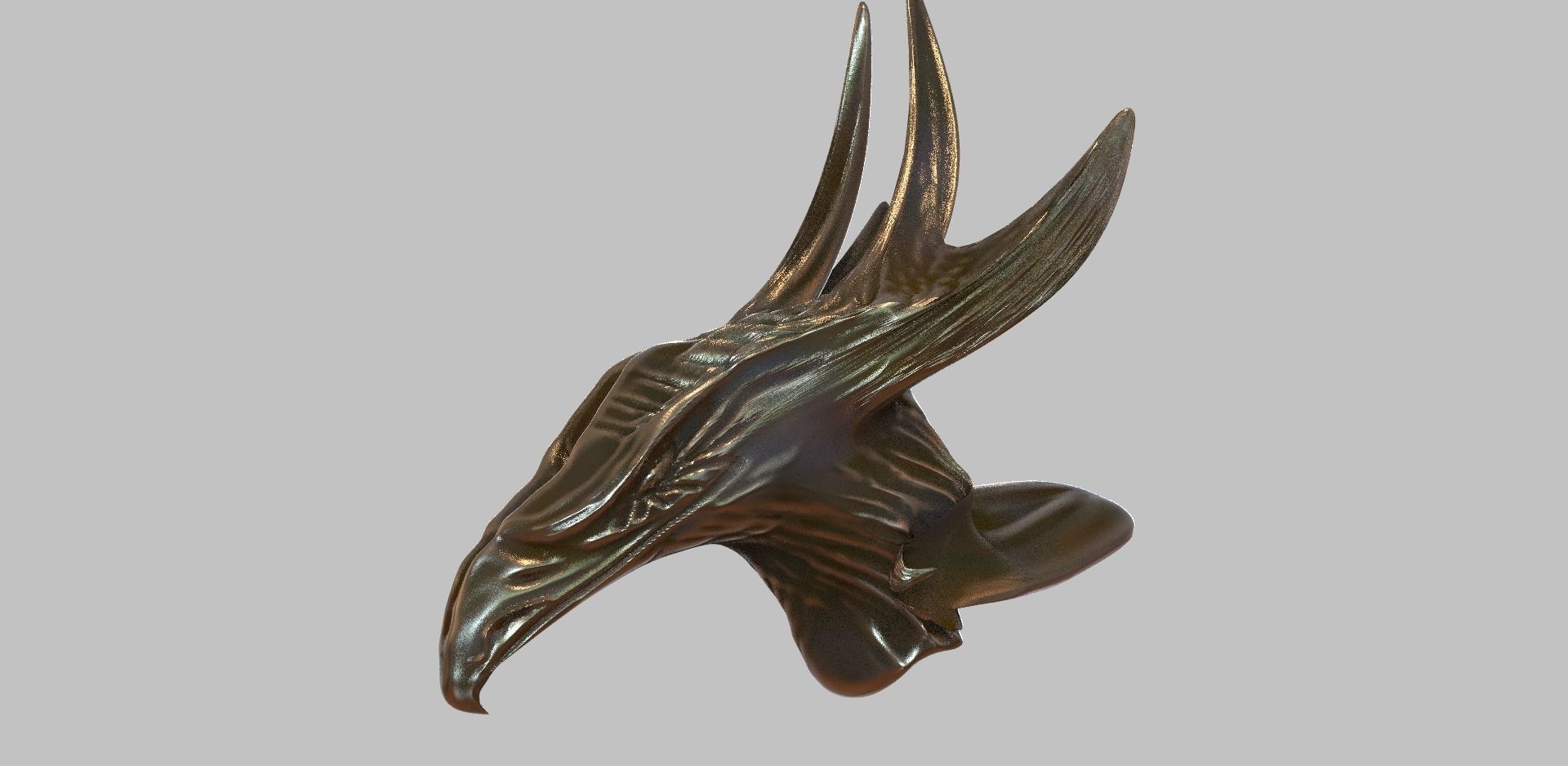 Eagle claw bronze 3D model_1