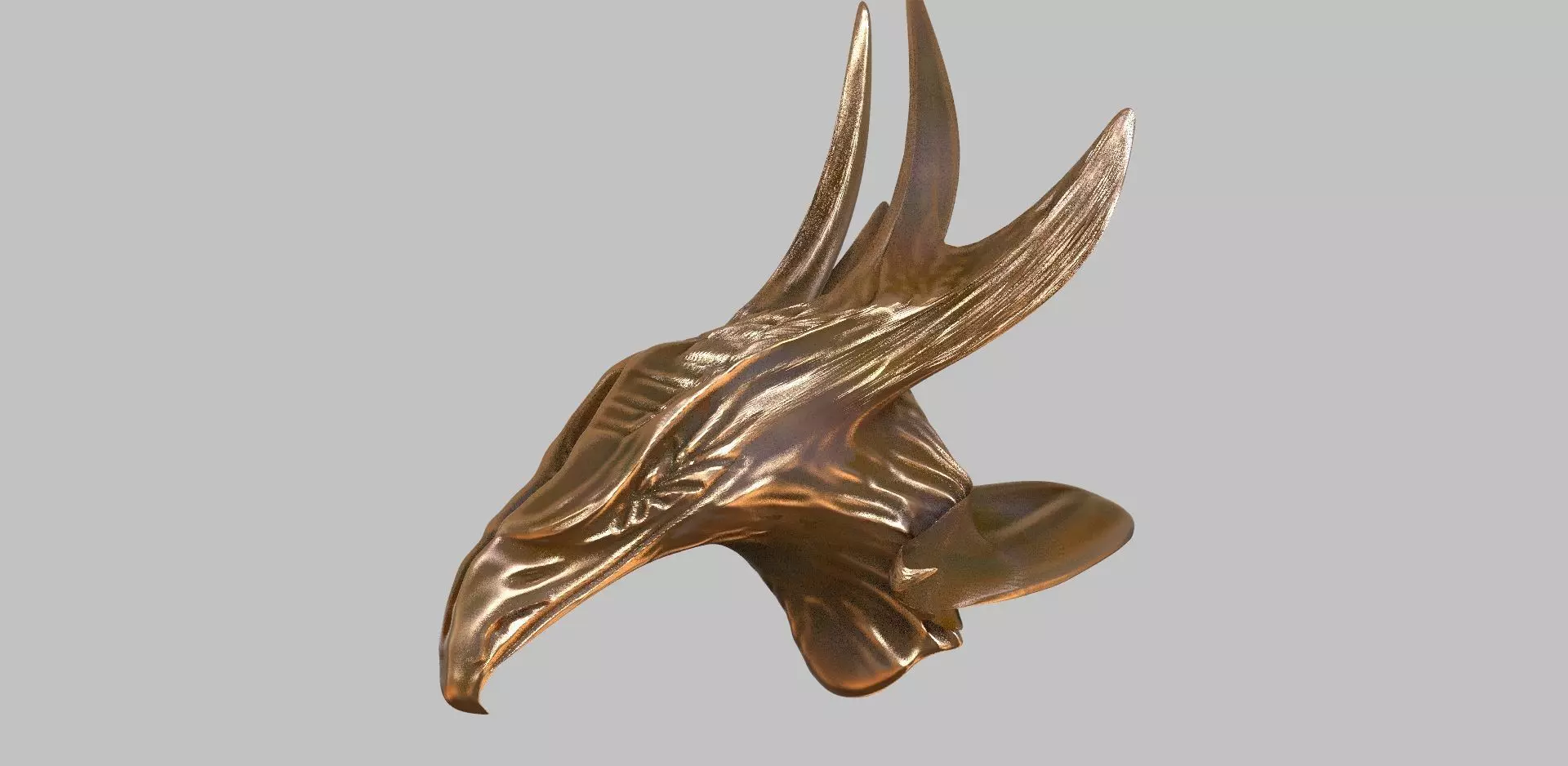Eagle claw bronze 3D model_0
