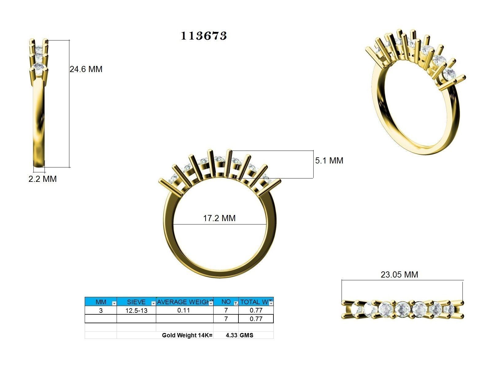 Ring - 113673 3D print model_12