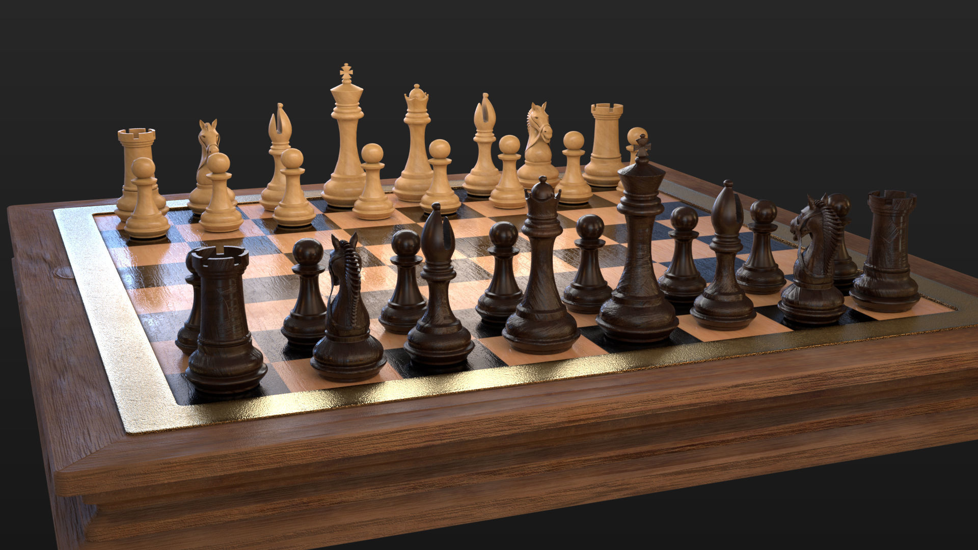 professional chess 3D model_4