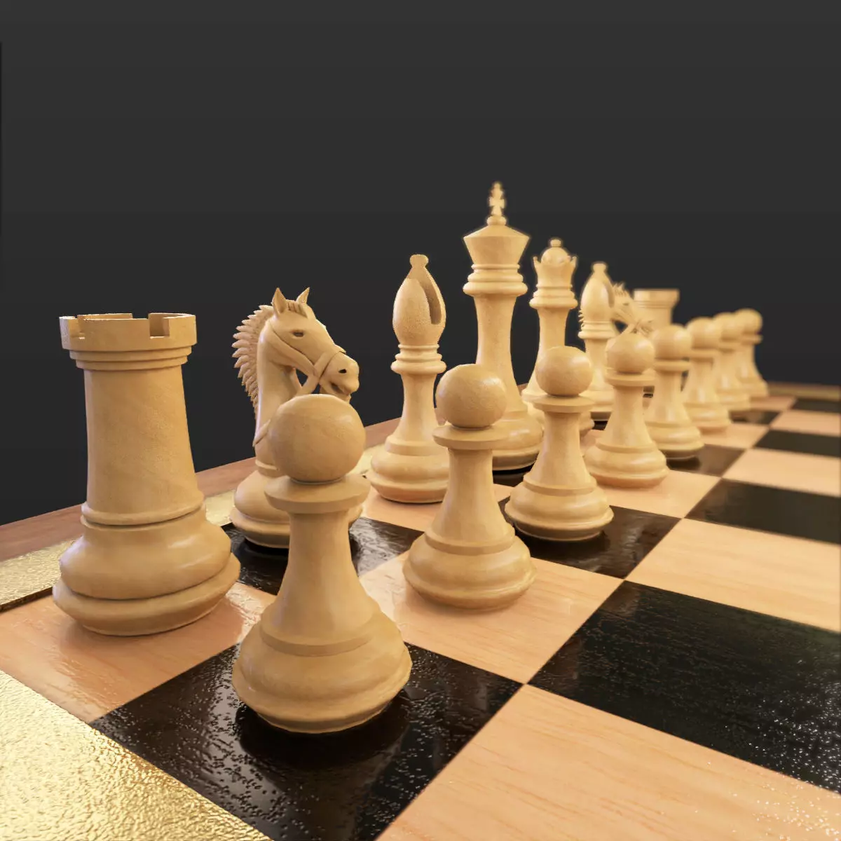 professional chess 3D model_0