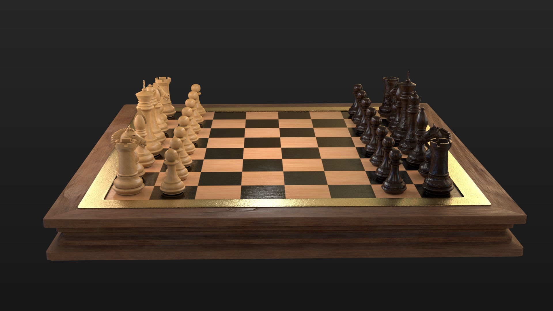 professional chess 3D model_2