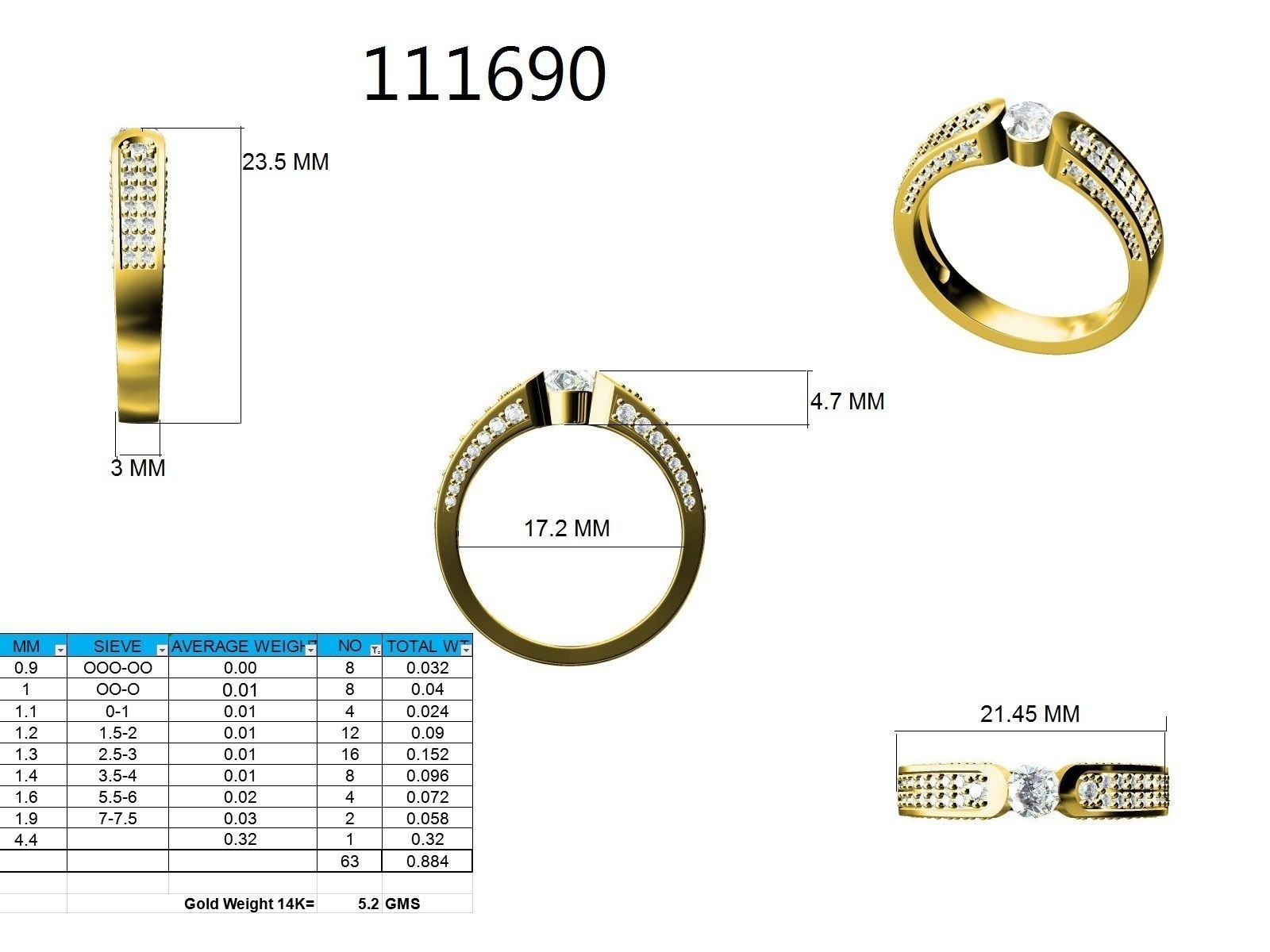 Ring - 111690 3D print model_12