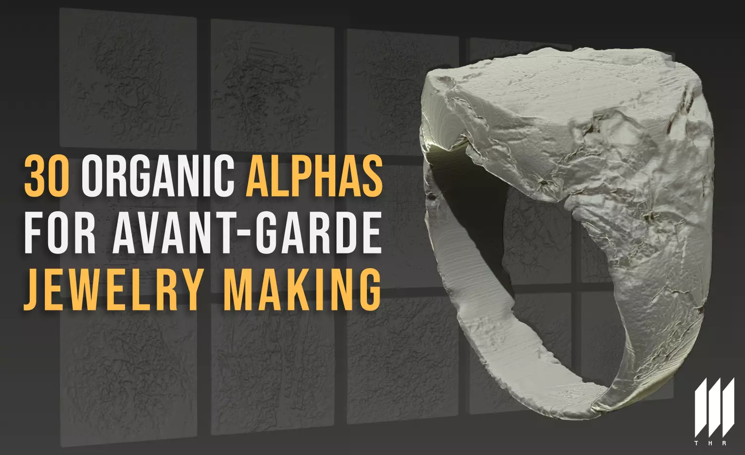 30 OrganicAlphas ForAvantGarde JewelryMaking - 4K Texture