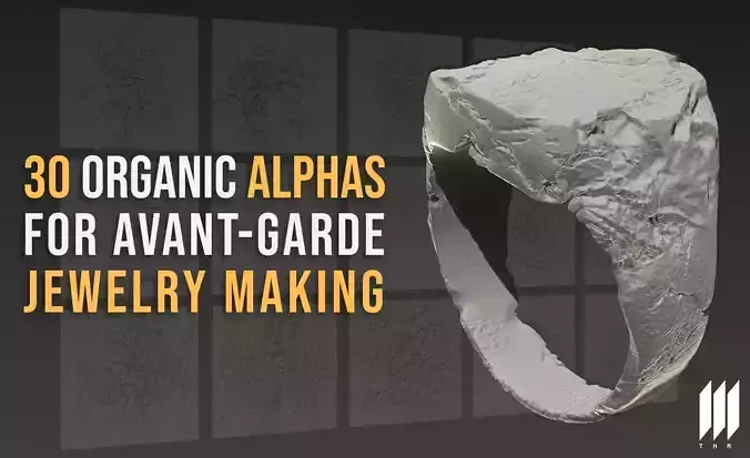 30 OrganicAlphas ForAvantGarde JewelryMaking - 4K Texture