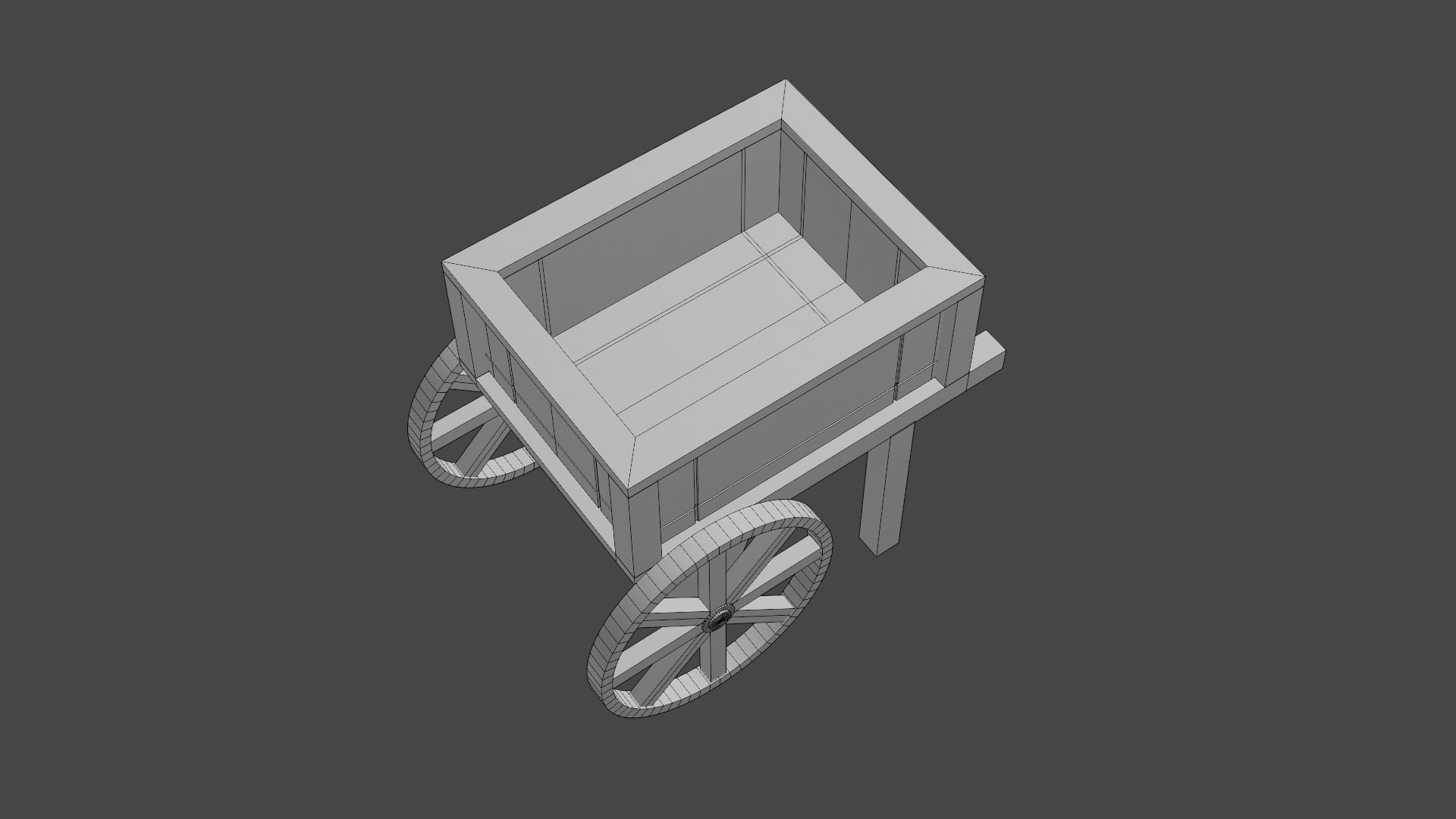 Planter Cart Low-poly 3D model_17