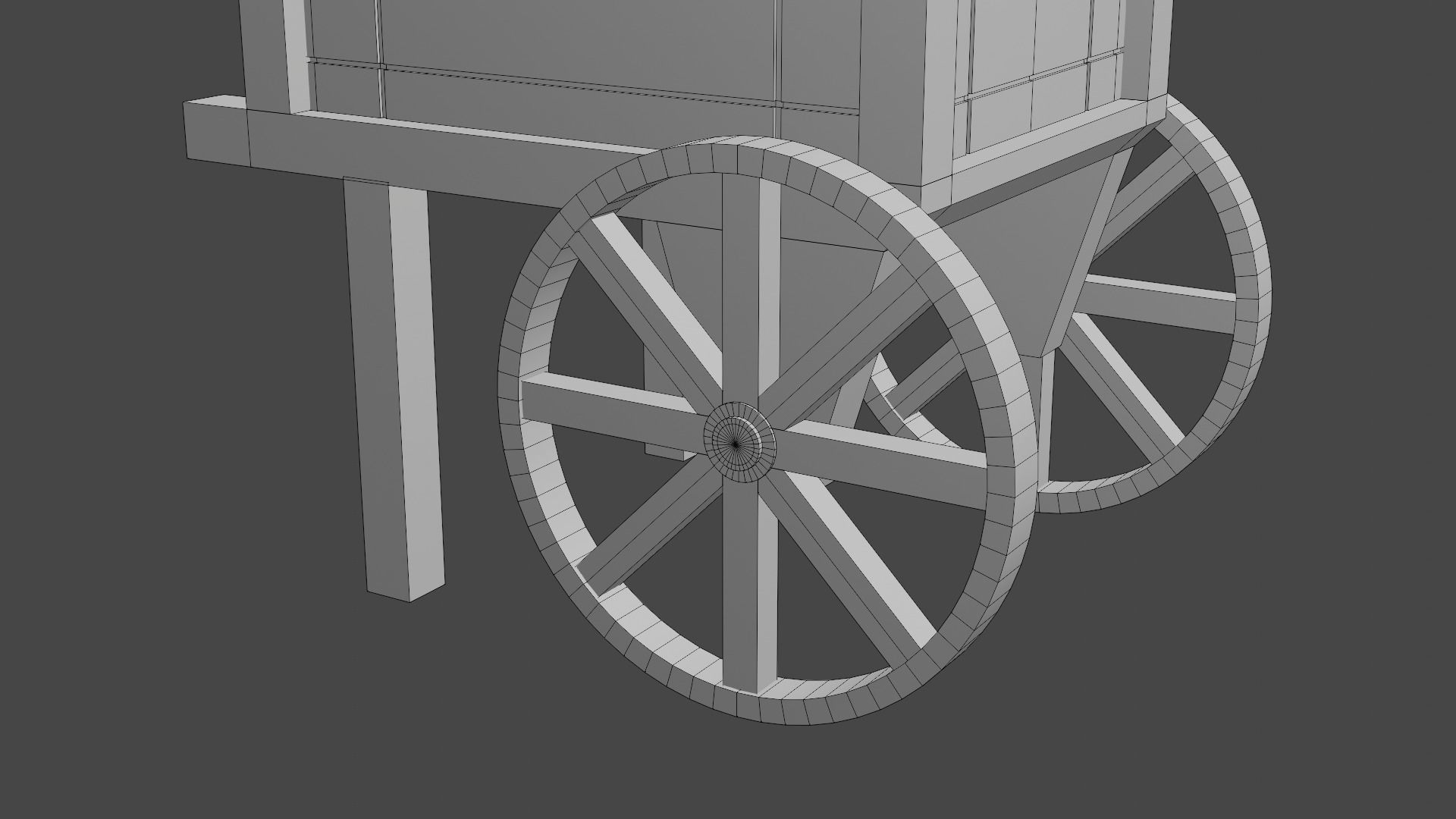 Planter Cart Low-poly 3D model_16