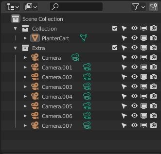 Planter Cart Low-poly 3D model_19
