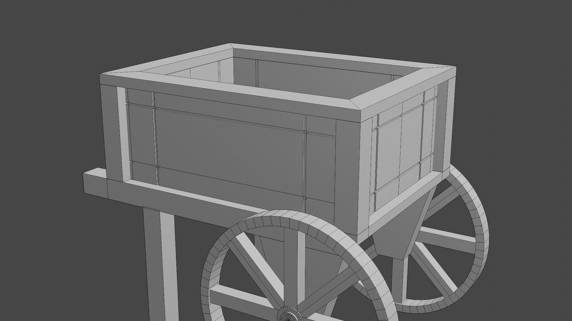 Planter Cart Low-poly 3D model_15