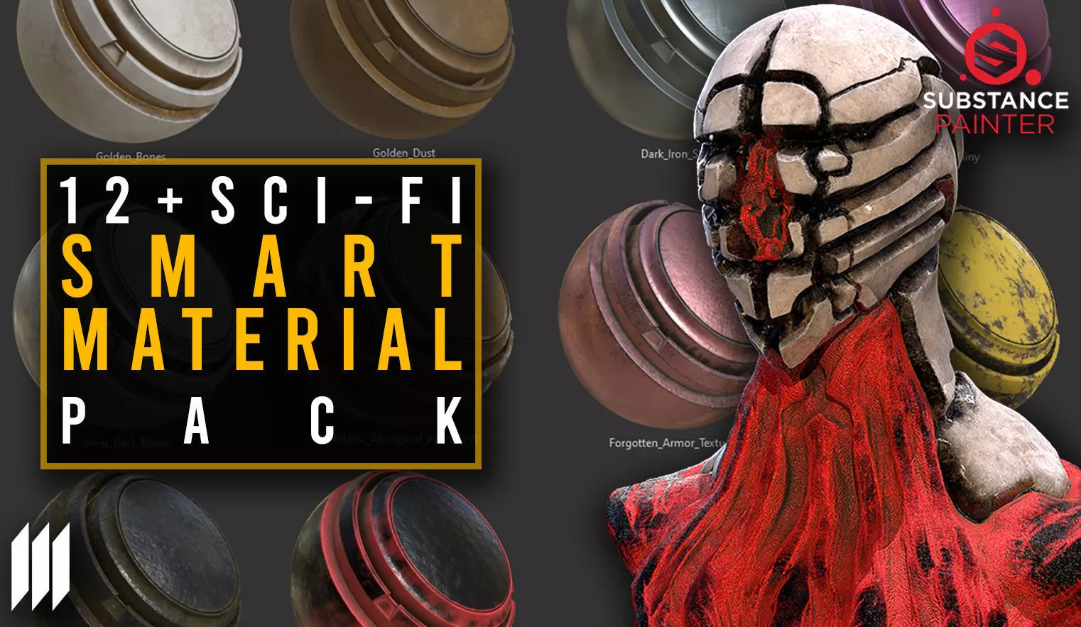 12 Creatures - Sci-fi Smart Materials Pack For Substance Painter Texture
