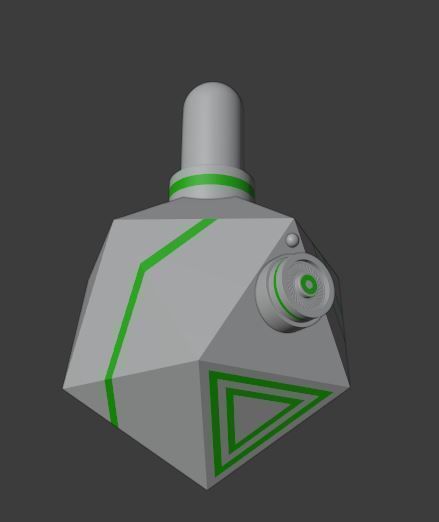 Robot arm isometric Low-poly 3D model_8