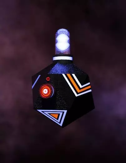 Robot arm isometric Low-poly 3D model_0