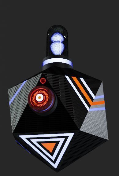 Robot arm isometric Low-poly 3D model_7