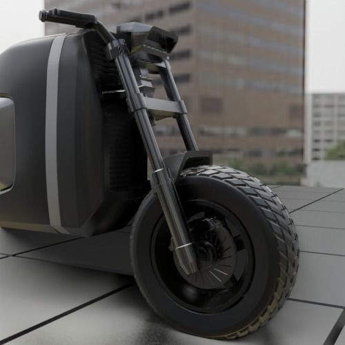 ELECTRIC SCRAMBLER MOTORCYCLE EXCLUSIVE DESIGN 21M-1 3D print model_8