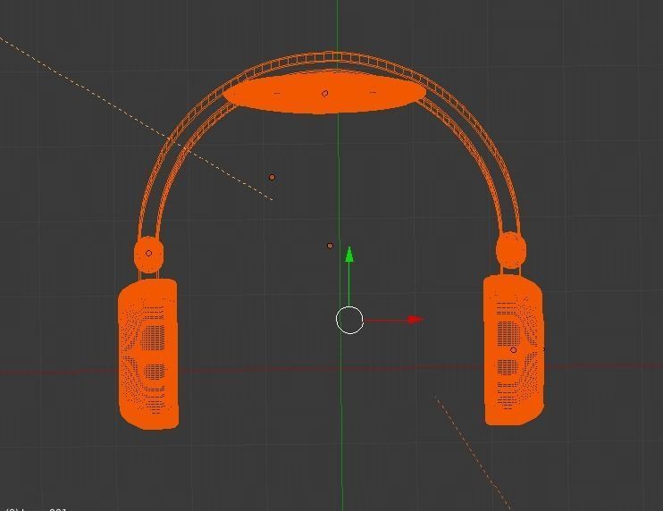 3D HEADPHONES model pair of 3D model_2