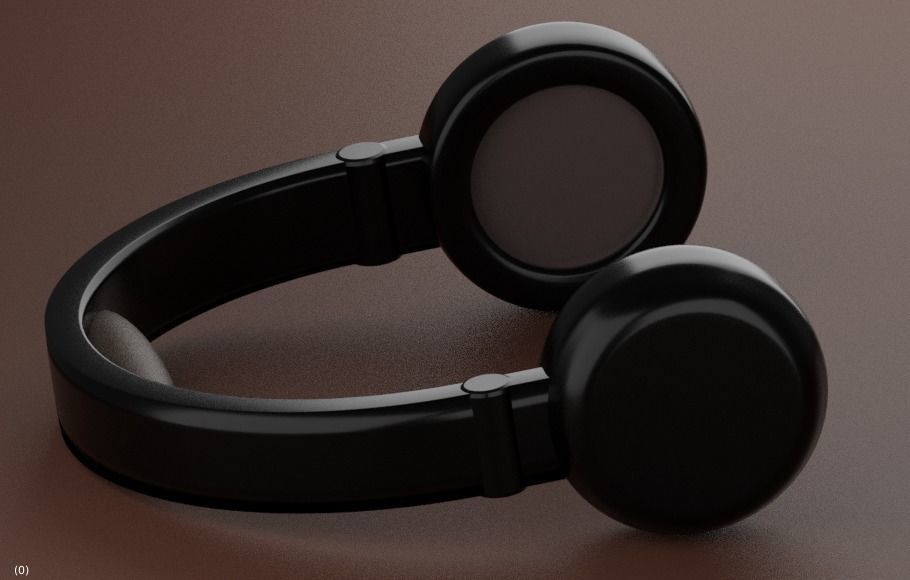 3D HEADPHONES model pair of 3D model_1