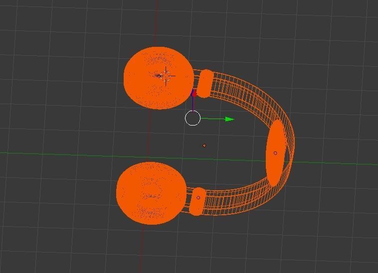 3D HEADPHONES model pair of 3D model_3