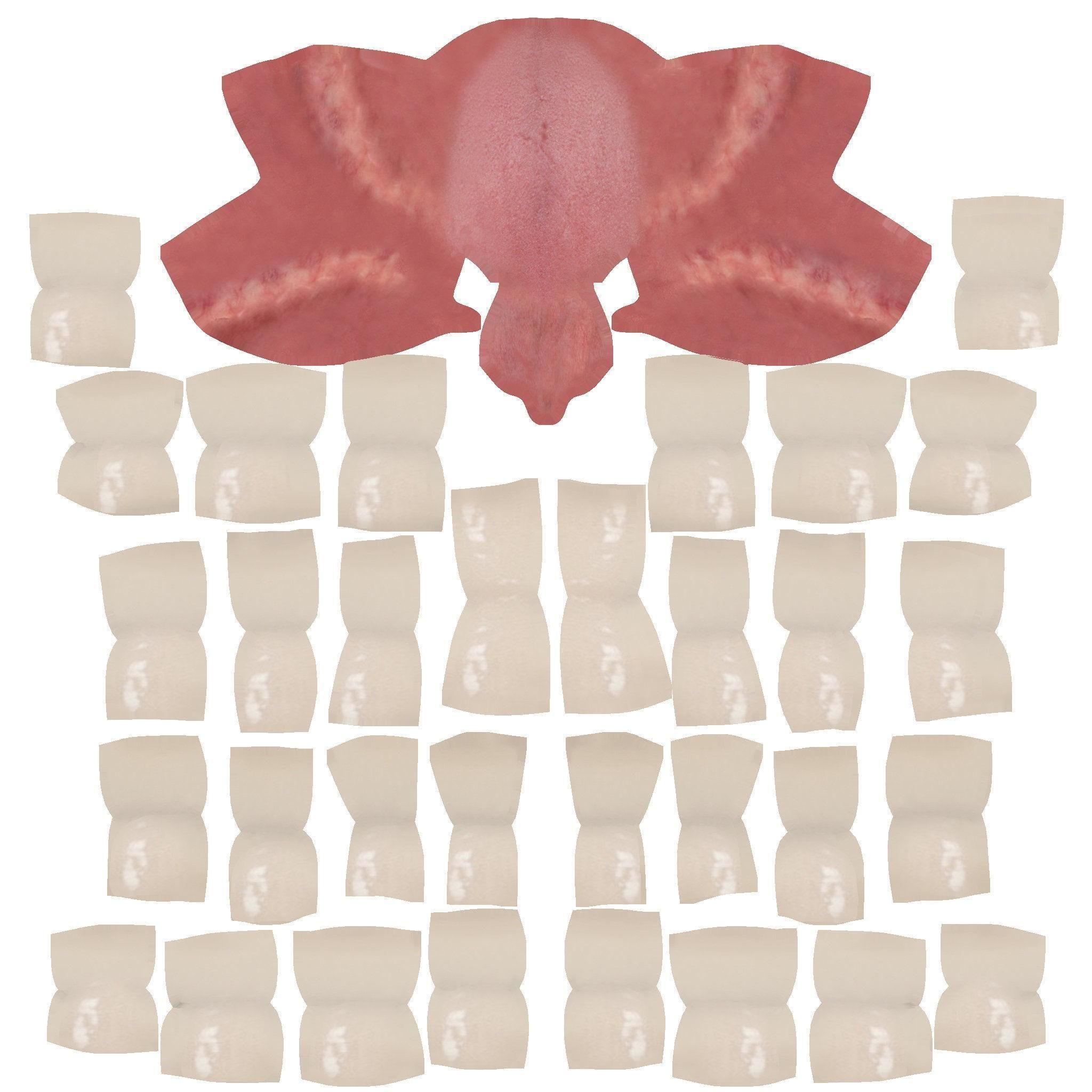 Female Model person in camouflage outfit Low-poly 3D model_4