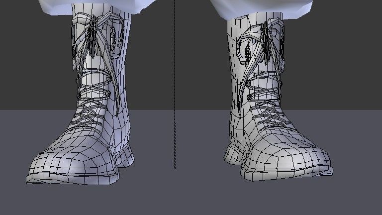 Female Model person in camouflage outfit Low-poly 3D model_33