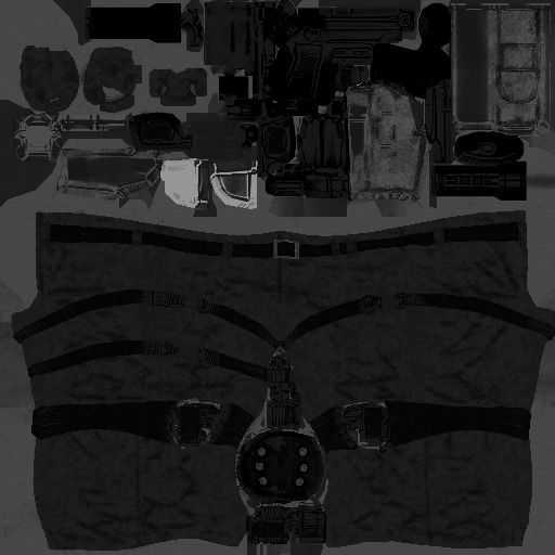 Female Model person in camouflage outfit Low-poly 3D model_7