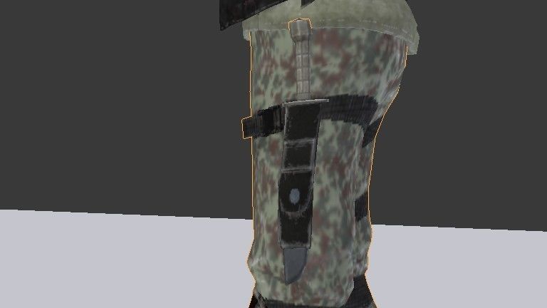 Female Model person in camouflage outfit Low-poly 3D model_45