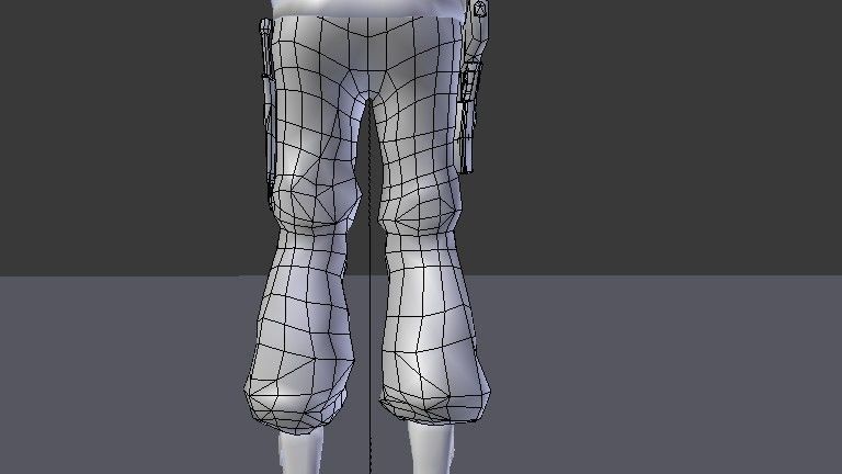 Female Model person in camouflage outfit Low-poly 3D model_43