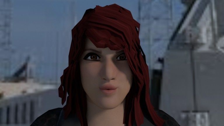 Female Model person in camouflage outfit Low-poly 3D model_23