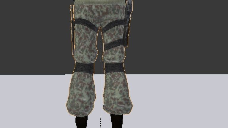 Female Model person in camouflage outfit Low-poly 3D model_42