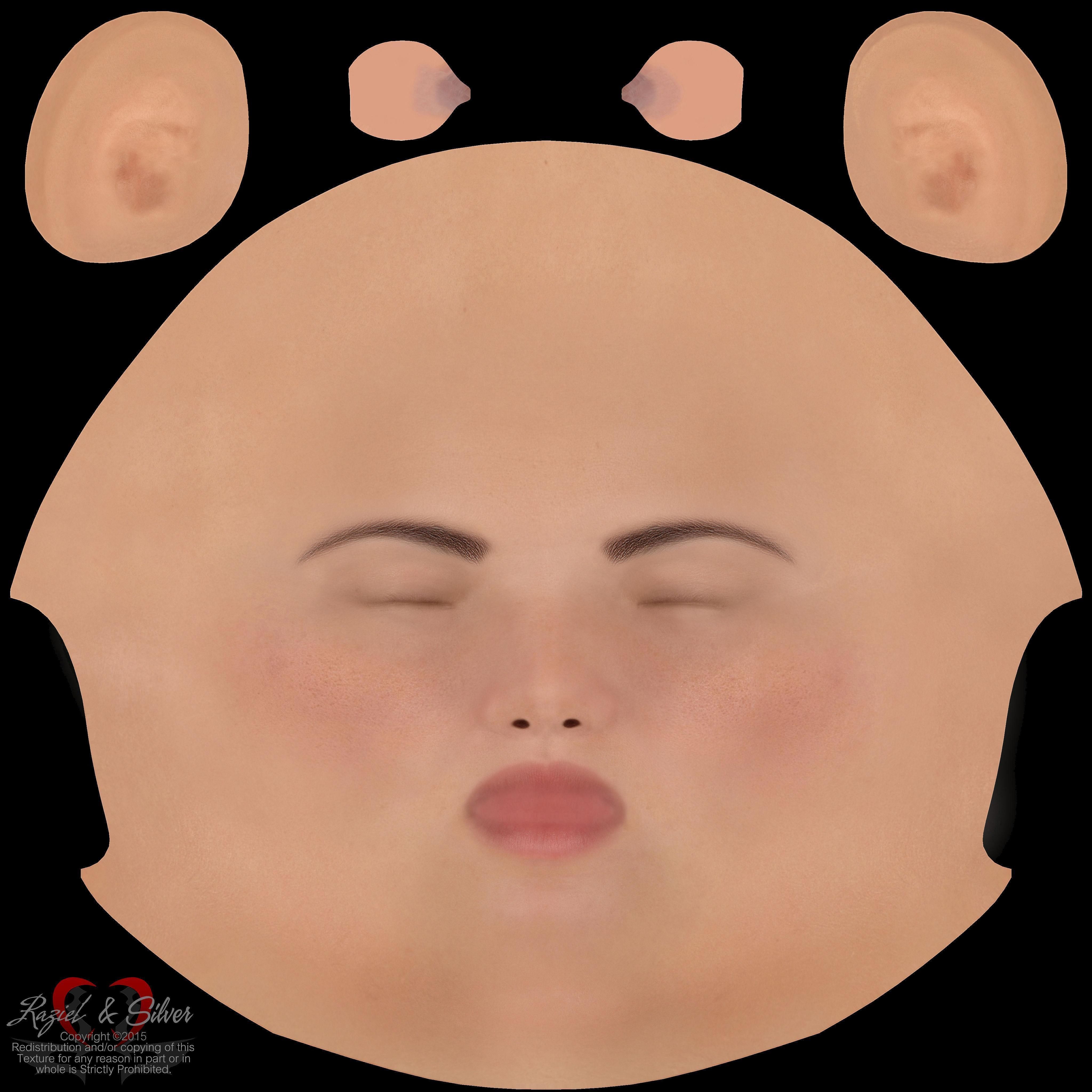 Female Model person in camouflage outfit Low-poly 3D model_3