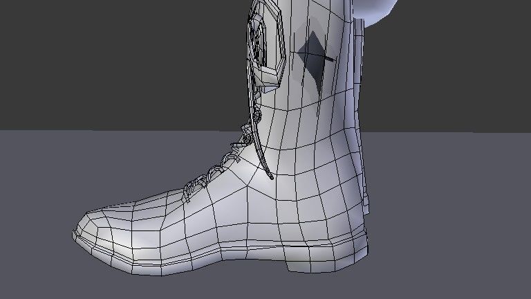 Female Model person in camouflage outfit Low-poly 3D model_36