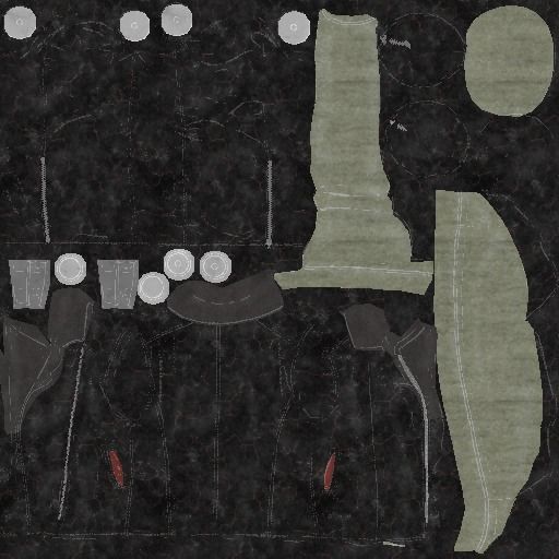 Female Model person in camouflage outfit Low-poly 3D model_15