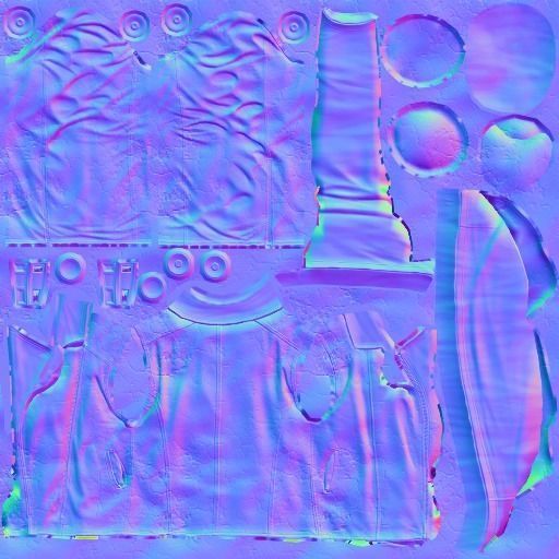 Female Model person in camouflage outfit Low-poly 3D model_17