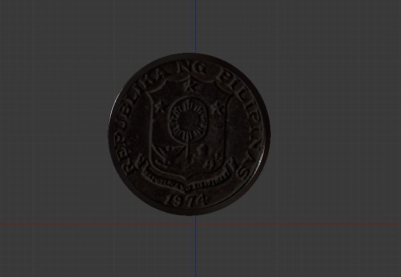 Philippines 3d Ten Centavos money coin 3D model 3D model_2