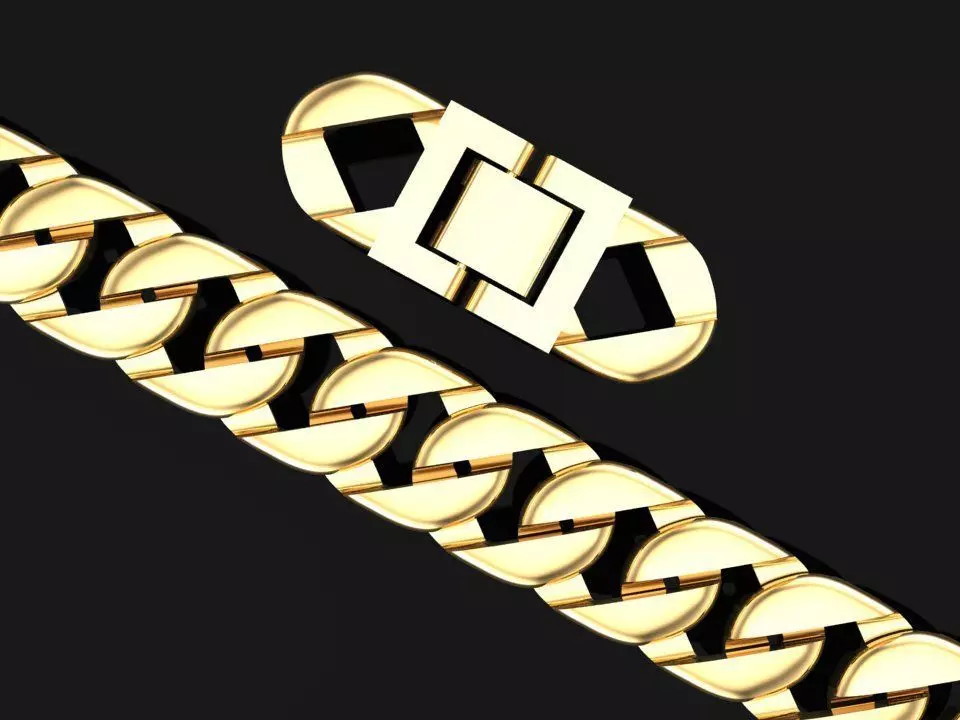 Cuban bracelet - Chain bracelet - Miami Cuban link bracelets 3D print model