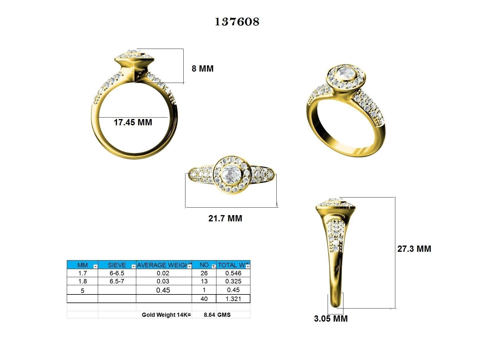 Ring - 137608 3D print model_12