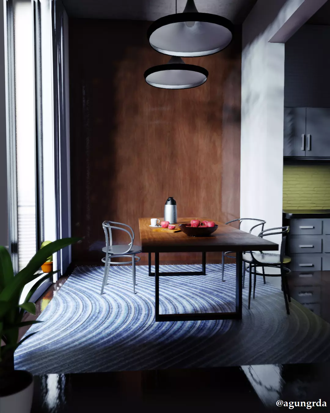 Apartment Interior with animation including assets 3D model