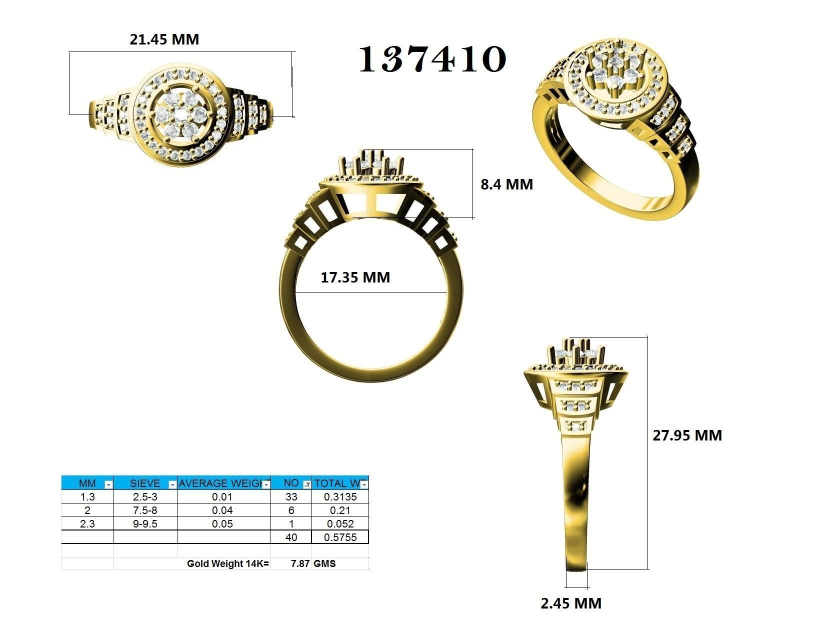 Ring - 137410 3D print model_12