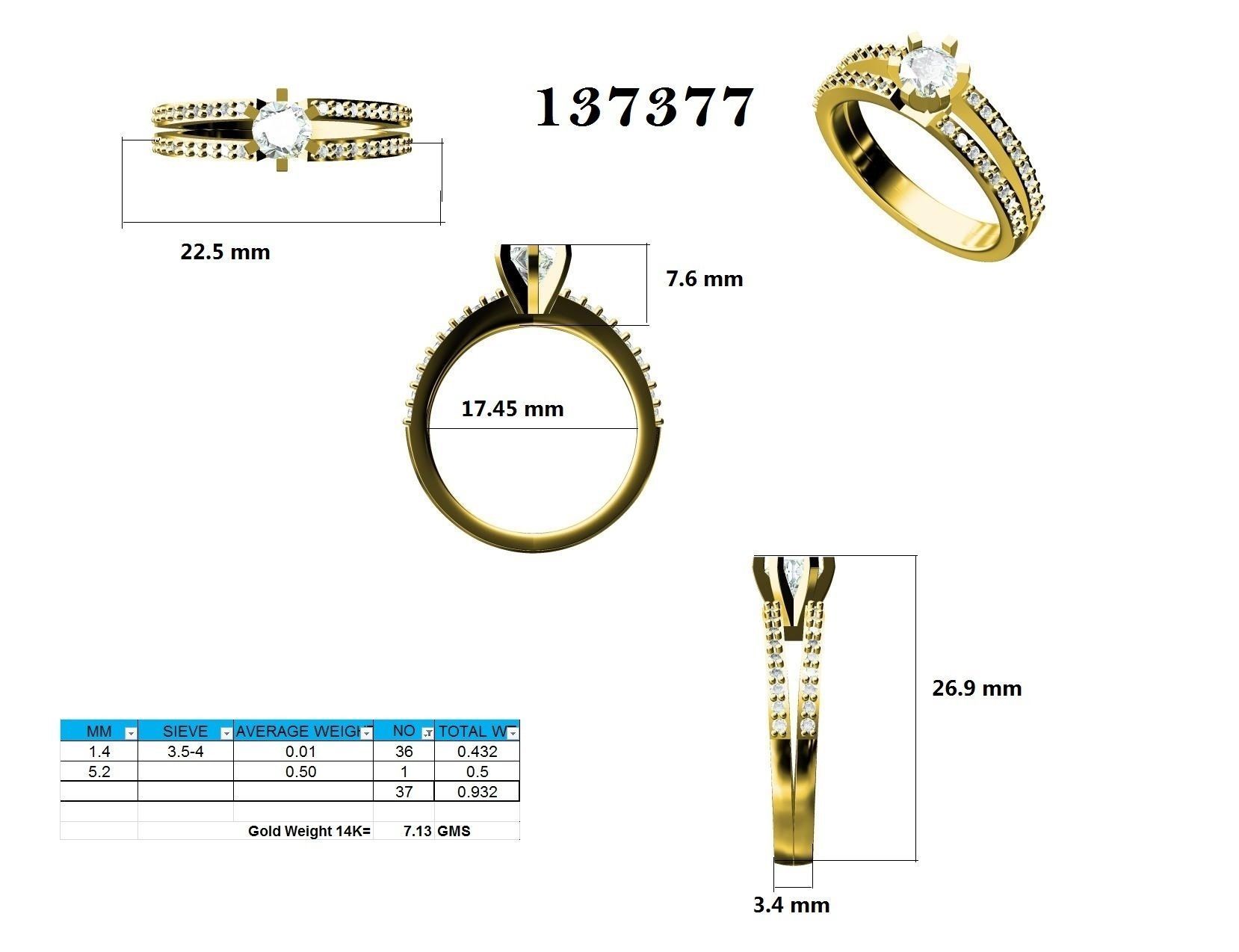 Ring - 137377 3D print model_12