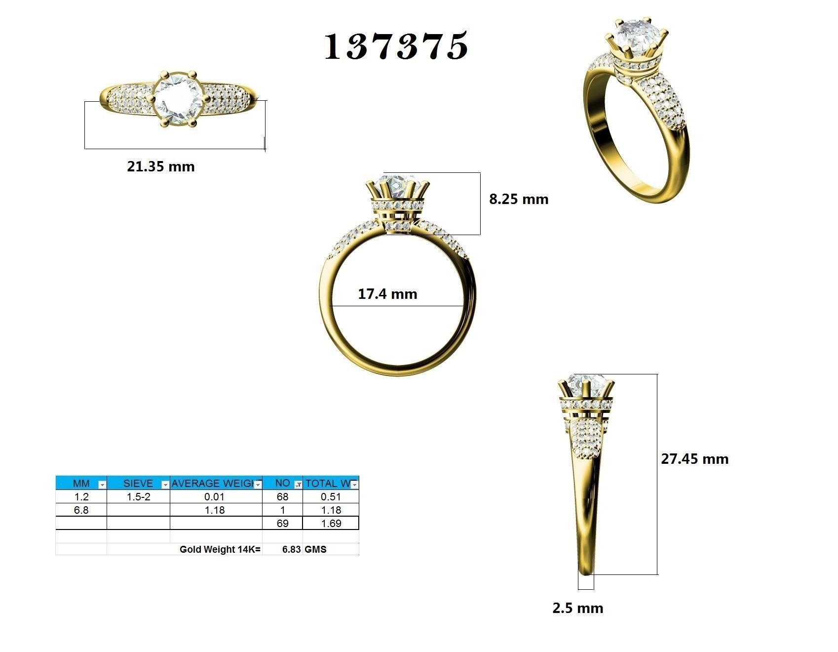 Ring - 137375 3D print model_12