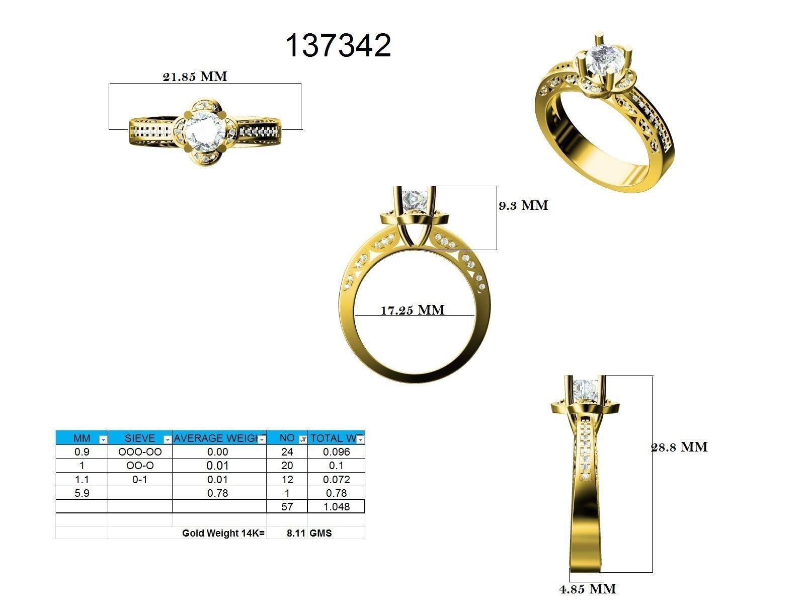 Ring - 137342 3D print model_12