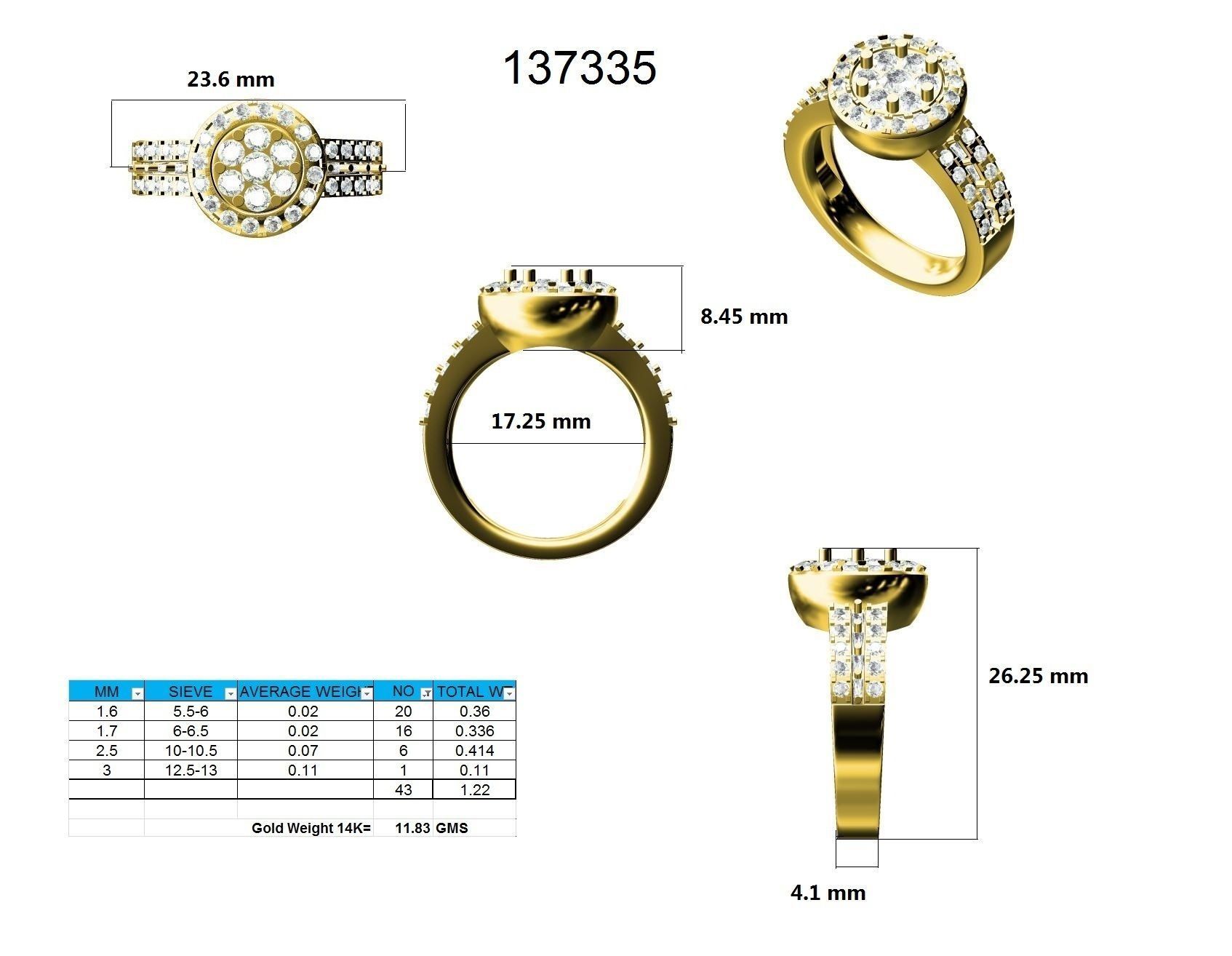 Ring - 137335 3D print model_12