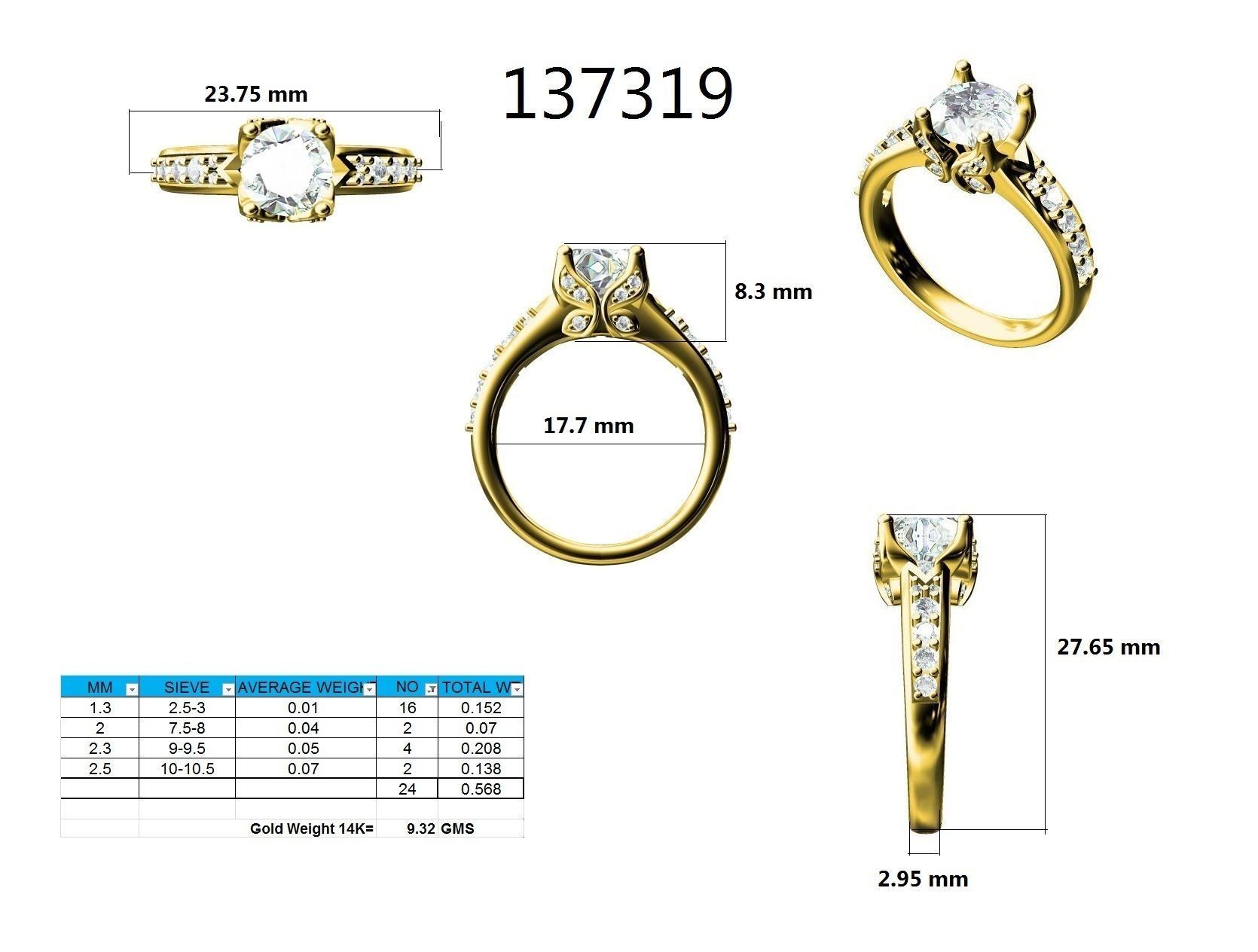 Ring - 137319 3D print model_12