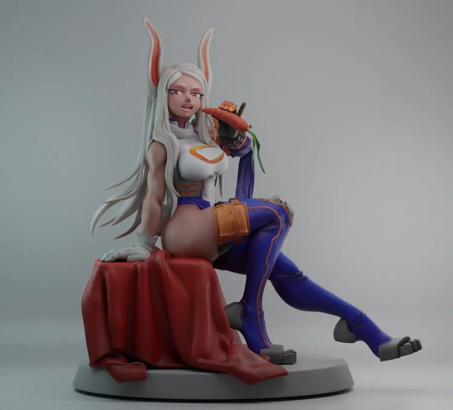 Miruko female figurine on chair 3D print model
