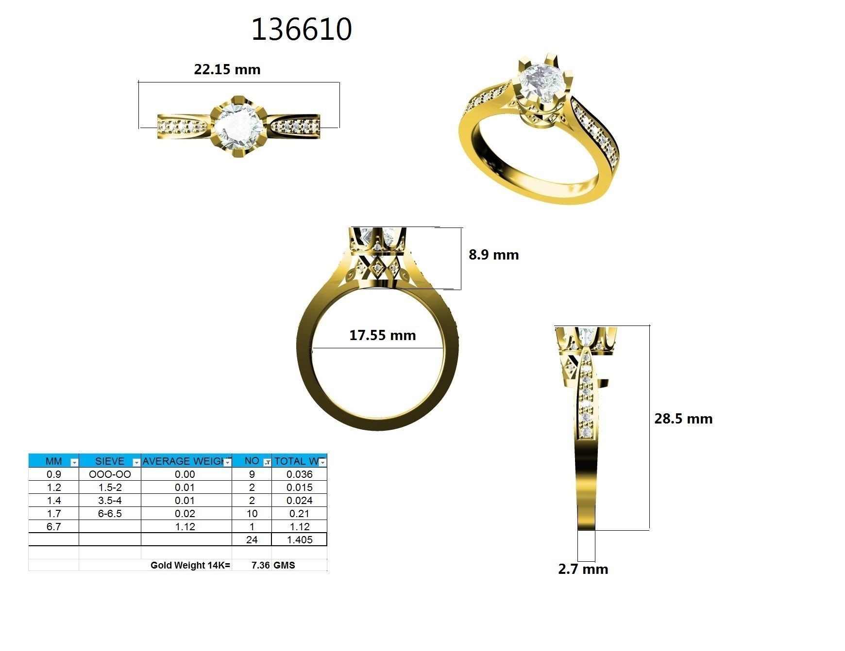 Ring - 136610 3D print model_12