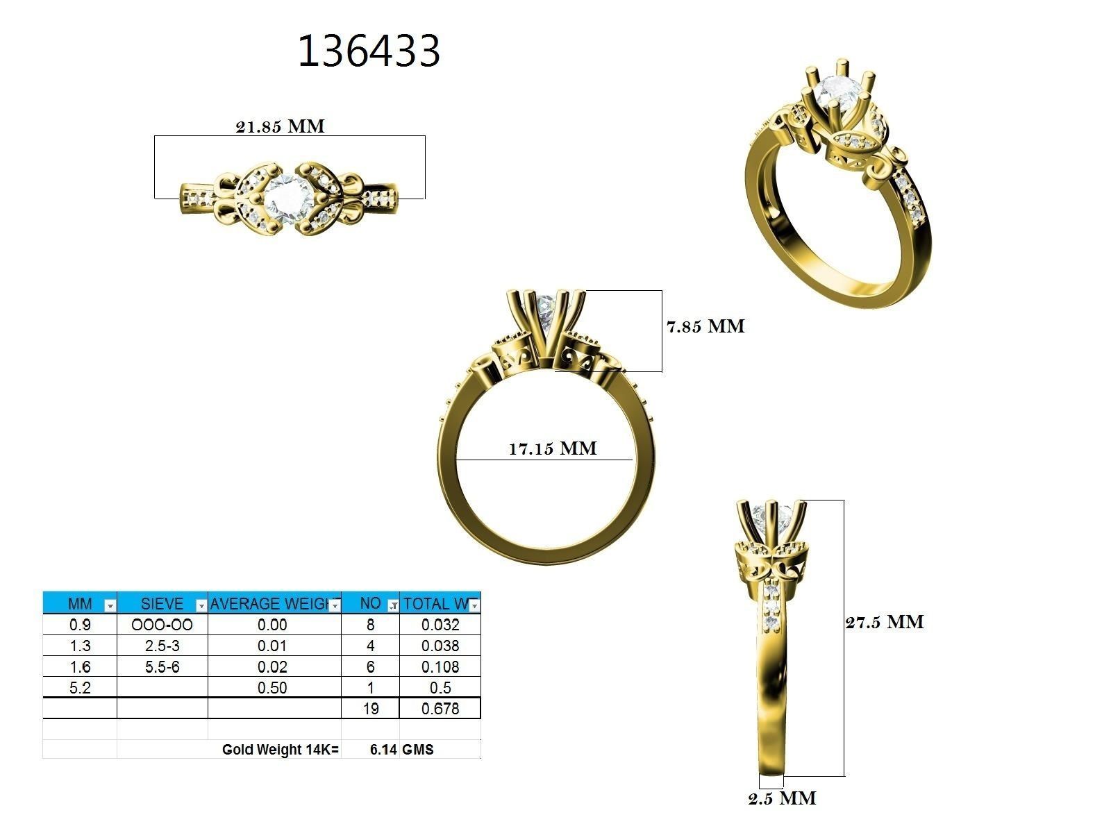 Ring - 136433 3D print model_12