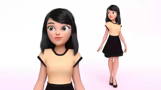 Nova Girl Cartoon Character
