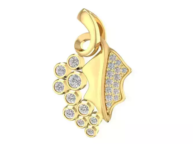 Luxury Leaf Diamond Pendant for Women 658
