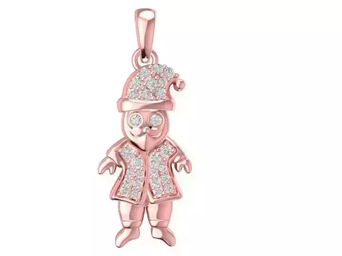 Cute Boy Diamond Pendant Jewelry 663