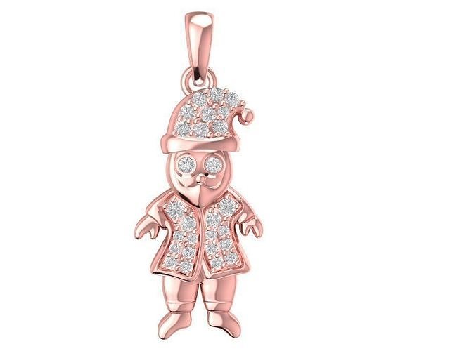 NOEL JEWERLY diamond Santa pendant 663 3D print model