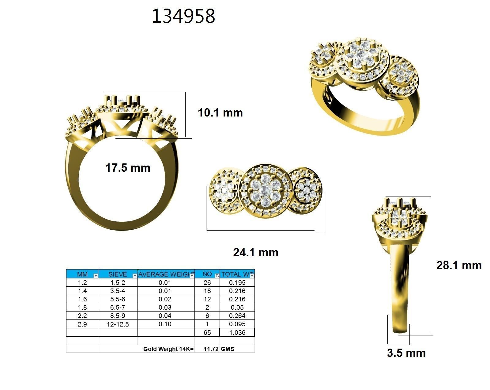 Ring - 134958 3D print model_12